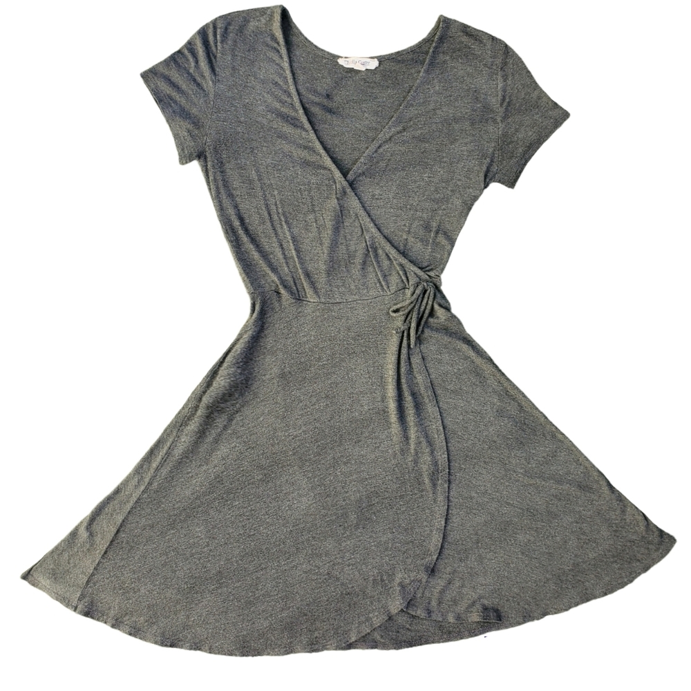 Midi Length Wrap Dress Rolla Coster Small Gray Japanese Fashion Korean Kpop 2010